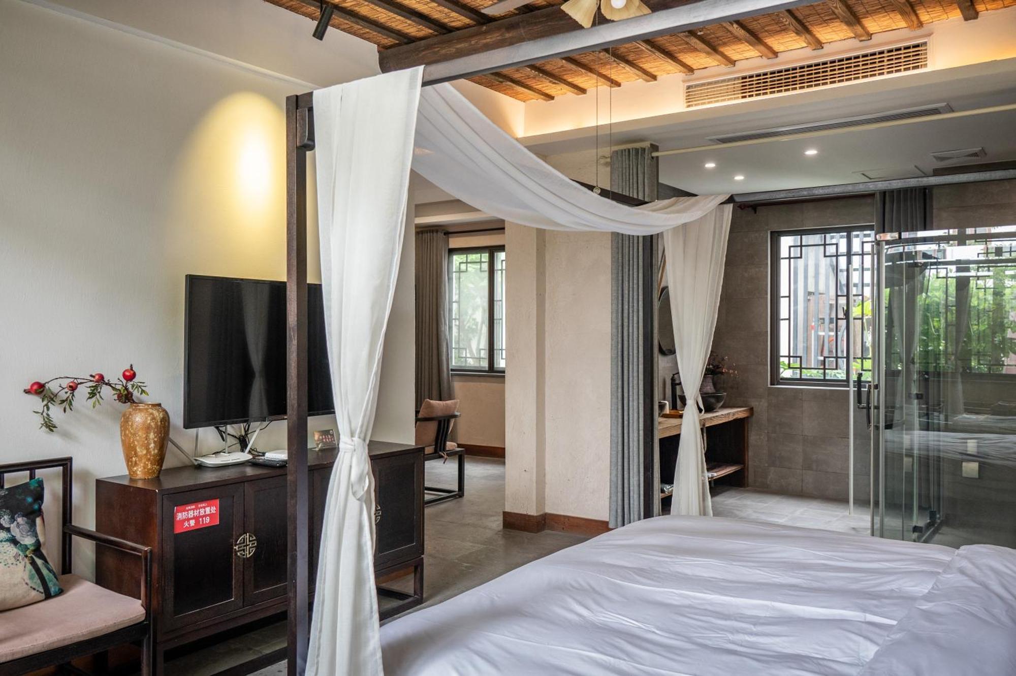 Tingjian Musu Private Soup Design Homestay - South Gate Of Wuzhen Xizha Scenic Area Tongxiang Eksteriør bilde